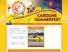 Tablet Screenshot of carolinesummerfest.com
